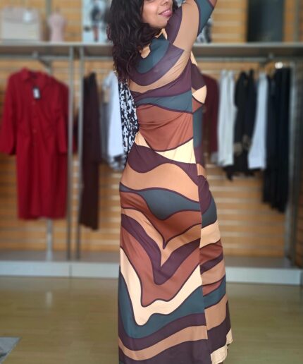 Vestido comprido justo Manuela Moreira