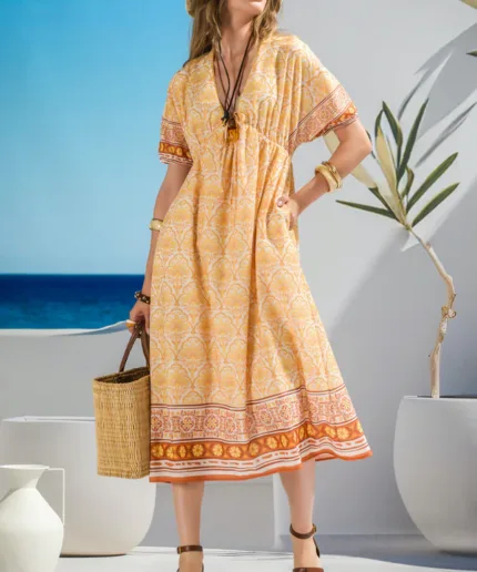 vestido Boho midi