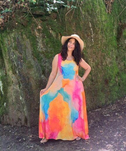 vestido mmc alças largas multi colors
