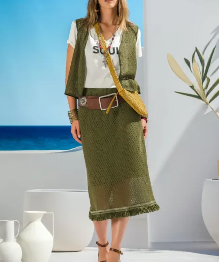 SAIA CROCHET MIDI